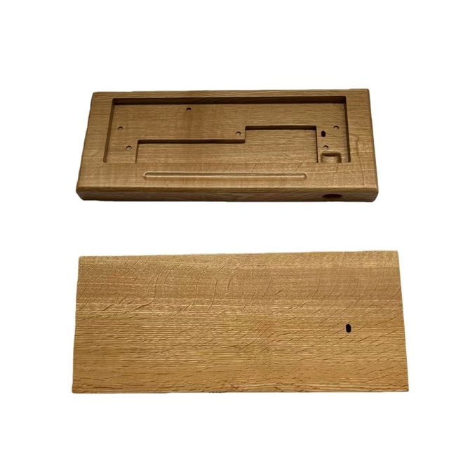 Modern Eco-Friendly White Oak Computer Keyboard Frame Wooden Desktop Storage Rack for Clutter Organization
