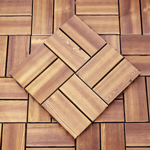 Plancher en bois massif naturel non traité pour extérieur, 30*30*2.3cm, pour terrasse extérieure - Product Image 2