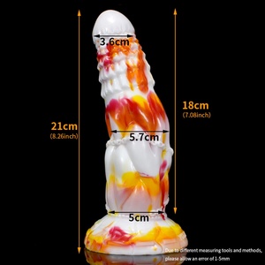 New Multi Color Horse Dragon Dildo <b>Large</b> Silicone Anal Plug With Suction <b>Cup</b> Sex Toys for Women - Product Image 2