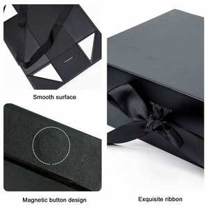 Boîte cadeau de mariage personnalisée avec logo magnétique, design ODM, ruban, emballage minimaliste en carton rigide pour mariage - Product Image 4
