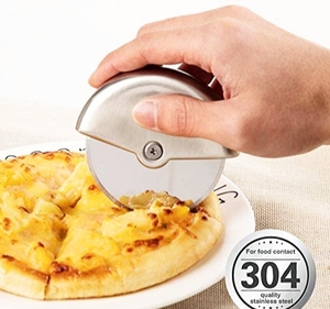 Meilleur vendeur, couteau à pizza écologique en acier inoxydable 304, outil de cuisson, coupe-pizza à une seule roue - Product Image 2