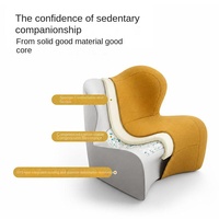 Canapé d'angle ergonomique en chenille pour salon, protection lombaire, dossier incurvé en L, sans accoudoirs, style nordique moderne et minimaliste, idéal pour la lecture