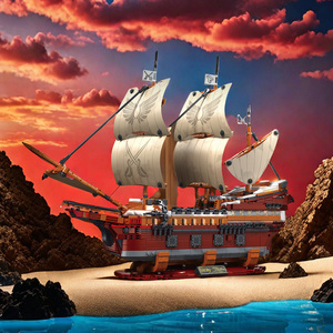 Kit de Modélisme Bateau <span class=keywords><strong>à</strong></span> Voile en Plastique 2284 Pièces, Jouet de Construction Navale pour Enfants, Ensemble de Blocs de Construction du Navire Historique Mayflower - Product Image 6