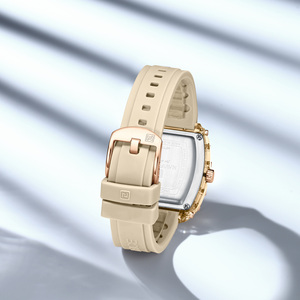 NAVIFORCE 7124 Nouvelle montre de luxe pour femmes, bracelet en silicone, montres à quartz de haute qualité, date, horloge carrée, Relojes - Product Image 6