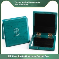 Jek Silver Ion Sterilization Wood Reed Box for Soprano Alto Tenor Saxophone and Clarinet Musical Instrument Accessory