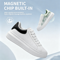 Sneakers en cuir PU blanc personnalisées avec logo de marque privée, fabriquées directement en usine, plateforme épaisse, antidérapantes, légères, OEM ODM