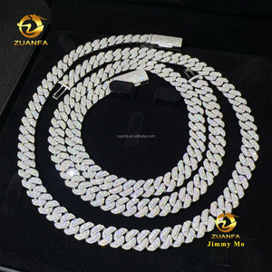 Nuovi arrivi gioielli in stile Hip Hop alla moda da 10mm ghiacciati <span class=keywords><strong>925</strong></span> <span class=keywords><strong>argento</strong></span> massiccio VVS1 Moissanite diamante Miami <span class=keywords><strong>catena</strong></span> a maglie cubana da <span class=keywords><strong>uomo</strong></span> - Product Image 2