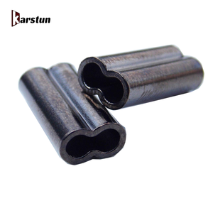 Fundas de crimpado de doble barril de cobre para la construcción de cañas de pescar, níquel brillante negro, accesorios de crimpado para trucha, lubina, marlín, carpa, lago - Product Image 4