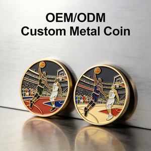 Moneda Conmemorativa con Temática de <span class=keywords><strong>Baloncesto</strong></span> de <span class=keywords><strong>Michael</strong></span> <span class=keywords><strong>Jordan</strong></span>, Chapada en Oro, Redonda, Coleccionable, Disponible para Venta al Por Mayor - Product Image 1