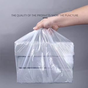 Compostable Vietnam New Tie Tape Drawstring Handles White Custom Logo 4 Gallon 58 Inches by 62 Inches <b>Trash</b> <b>Bags</b> - Product Image 4
