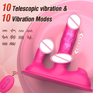 Vibrador Dildo 3 en 1 con Ventosa - Control Remoto con 10 Modos de Empuje para Estimulación del Clítoris y Punto G, Juguete Sexual Femenino - Product Image 4