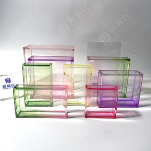 Custodia personalizzata in acrilico ad alta trasparenza gradiente ETB con coperchio magnetico - Product Image 1