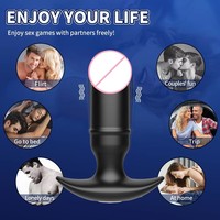 Antpop Magnetisch Aufladbarer 10-Frequenz Gleitender Vibrations-Analvibrator Kabellose Fernbedienung 100% Wasserdicht für Männer und Frauen