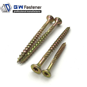 Vite per Truciolato con Testa Svasata Doppia Tipo 17, Attacco Torx (Stella), Zincata Gialla, Vite per Legno, Vite per Pavimenti - Product Image 5