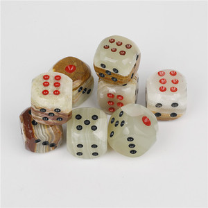 Dés de jeu créatifs en jade d'Afghanistan, polis, rayés, multi-faces, à coins arrondis, pour l'échecs <span class=keywords><strong>et</strong></span> les <span class=keywords><strong>jeux</strong></span> de cartes - Product Image 6