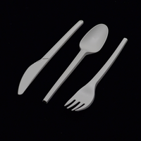 Ensemble de couverts en PLA compostables, fourchette, couteau, cuillère, couverts biodégradables, vente en gros pour la restauration