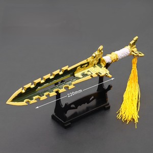 Modèle d'épée en métal artisanal à l'échelle lourde, avec effet de flamme et de vague, inspiré de l'animation de <span class=keywords><strong>Xiao</strong></span> <span class=keywords><strong>Yan</strong></span>, modèle spécial Xuan - Product Image 5