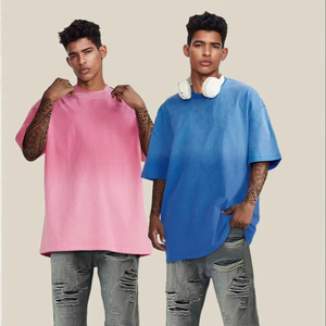 T-shirt Homme Col Rond Oversize en Coton Tricoté Respirant 280 GSM, Grammage Lourd, 100% Coton, Design Uni, Lavé, Grande Taille, Personnalisable - Product Image 1