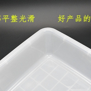 Recipiente rectangular de plástico blanco grueso para almacenamiento de alimentos, exhibidor para barbacoa, platos guisados, hot pot picante, y - Product Image 3