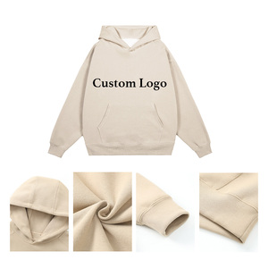 Multi Colors Blank 500 Gsm Cotton French Terry Pullover No String Bulk Custom Heavyweight Oversized Unisex Men Hoodies - Product Image 5