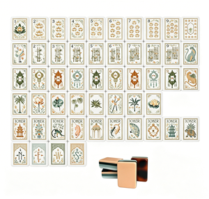 Leti - Juego de Mahjong Americano de Lujo Personalizado con Fichas de Loto Blanco, Juego de Regalo de Cristal de Alta Gama, Juegos de Cartas de Ajedrez - Product Image 1