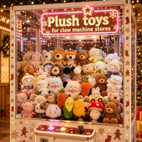 Petits jouets en peluche pour machines à griffes, animaux en peluche mixtes en gros, ensemble de peluches douces et mignonnes pour les prix de jeux d'arcade