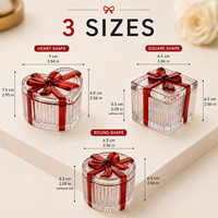 Boîte à bijoux en verre, conteneur de rangement, pot à bougie, boîte cadeau pour la cuisine, décoration de la maison, style luxueux et romantique, multifonction, portable