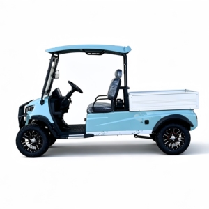 Voiturette de golf électrique tout-terrain 2 places avec boîte de chargement en aluminium, moteur AC 60V 3,5 kW, batterie au plomb-acide, autonomie de 100 km, voiturette de golf utilitaire - Product Image 5