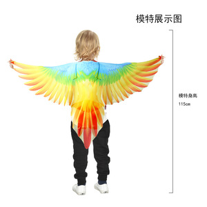 Costume d'ailes d'oiseau pour enfants et adolescents, design aigle, cape en tissu, unisexe, tous âges, costume de fête - Product Image 2