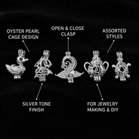 Breloques en alliage vintage mélangées en gros, pendentifs cage creuse ouvrable, formes multiples d'animaux pour la fabrication de colliers et accessoires de bijoux DIY