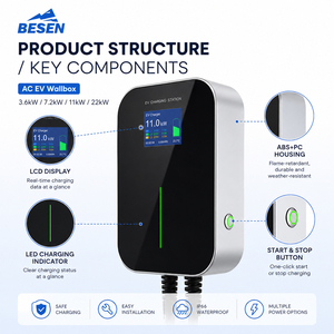 Stazione di Ricarica per <span class=keywords><strong>Auto</strong></span> Elettriche Mode 3 da 22KW Trifase di Livello 2 - Product Image 3