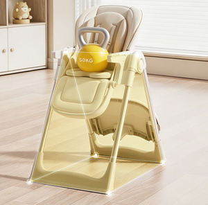 Chaise haute pliable pour bébé avec plateau amovible et lavable au lave-vaisselle, siège d'alimentation pour nourrisson peu encombrant - Product Image 4