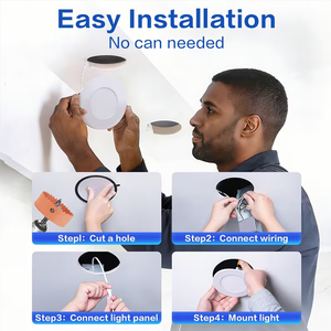 6 Confezioni di Faretti LED da Incasso a Soffitto 5CCT, Luce Rotonda Sottile con Scatola di Giunzione, Downlight per Interni Casa e Cucina, Certificati ETL ed Energy Star - Product Image 6