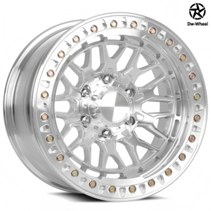 Jantes en alliage forgé tout-terrain DW 17 18 20 pouces, jantes concaves polies True Beadlock pour <span class=keywords><strong>Toyota</strong></span> FJ Cruiser, Prado, RAM - Product Image 1