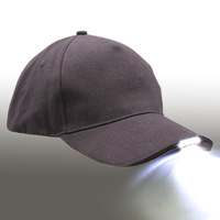 Cappello da baseball a led in cotone a 5 pannelli unisex di alta qualità illumina il berretto a led