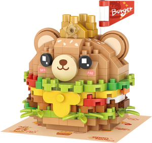 Pour LOZ <span class=keywords><strong>Mini</strong></span> série de blocs de construction modèle jouet de nourriture occidentale Hamburger et frites vente chaude briques de microparticules - Product Image 6