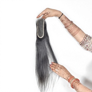 Extensiones de cabello humano vietnamita recto cierre 2*6 HD pelo humano indio virgen templo alineado cutícula completa al por mayor 100% - Product Image 1