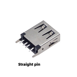 Connecteur USB 2.0 Type-A femelle à profil bas, corps court de 11,5 mm avec bride renforcée pour un montage horizontal sécurisé sur circuit imprimé - Product Image 3