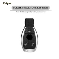 Étui de Clé de Voiture Télécommande en Cuir TPU de Haute Qualité pour Mercedes Benz W203 W204 W211 CLK C180 E200 AMG Classe C E S Accessoires Auto