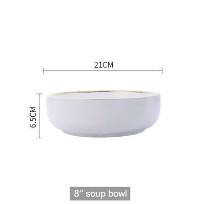 8'' white soup bowl