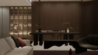 Panneaux muraux en MDF sur mesure, design moderne pour usage domestique dans les projets de villas, d'appartements et d'hôtels - Services de fabrication de la marque GOONUO