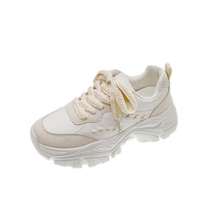 New Women's Casual Breathable Fashion Trend High Quality PU Upper <b>Running</b> <b>Shoes</b> Small White - Product Image 1