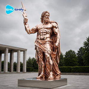 Gran Estatua de <span class=keywords><strong>Zeus</strong></span> en Bronce Verde, Escultura Griega de Júpiter con <span class=keywords><strong>Rayo</strong></span>, Decoración de Arte Metálico para Jardín y Paisaje Exterior - Product Image 5