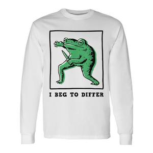 T-shirt à manches longues I Beg To Differ Frog, design japonais - Product Image 1