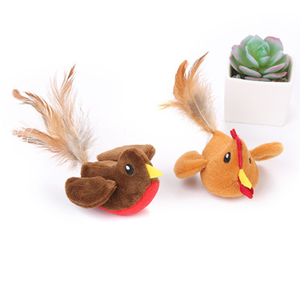 Venta al por mayor de plumas de hadas de colores de pavo, artesanía a granel, palo de cola, juguete para mascotas, varita interactiva para interiores, juguete de plumas de piel - Product Image 2