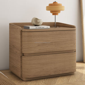 Muebles de Dormitorio Italianos de Alta Gama, Modernos y Minimalistas, Mesa de Noche de Madera Maciza Ecológica y Duradera, Mesita de Noche de Lujo para Hotel - Product Image 4