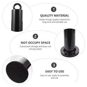Goupille de chargement réglable pour plaques de poids de fitness avec boucle de support de charge de 8 cm, support de poids noir pour le fitness et le gain musculaire - Product Image 6