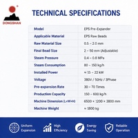High Output Continuous EPS Pre-Expander Closed-loop Density Control Easy Operation Expandable Polystyrene Foaming Machinery