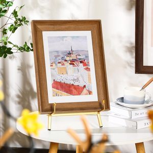 ขาตั้งบนโต๊ะสำหรับแสดงภาพศิลปะที่ทันสมัยผู้ถือจานแสดงสำหรับป้ายงานแต่งงานรูปภาพ (ทอง) - Product Image 4