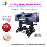 Imprimante DTF UV jet d'encre 3ALPS en gros, format A1 60 cm, idéale pour les autocollants 3D en gelée époxy, parfaite pour les logos de vêtements, sacs et chaussures